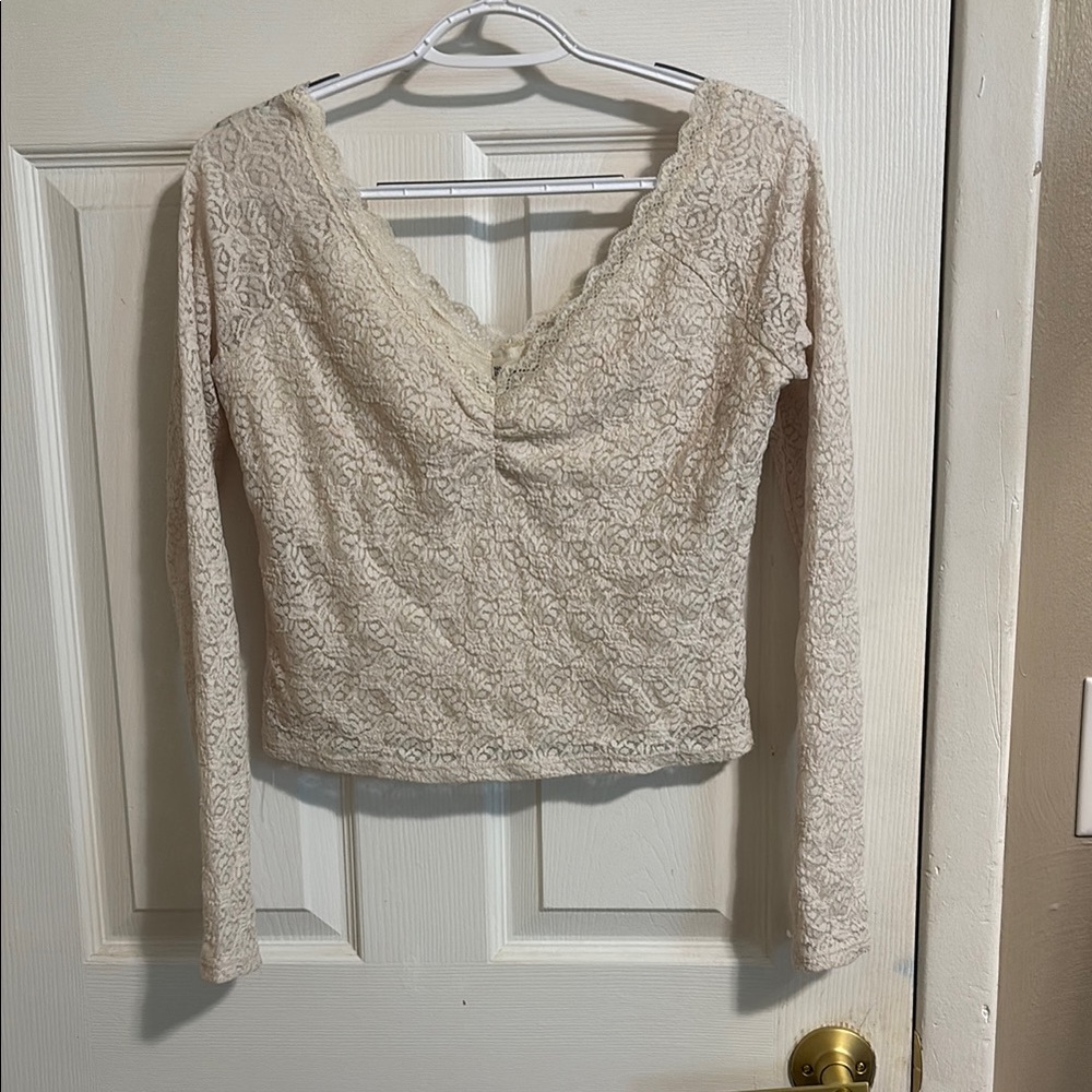 No Boundaries Gray Embellished Fitted Blouse